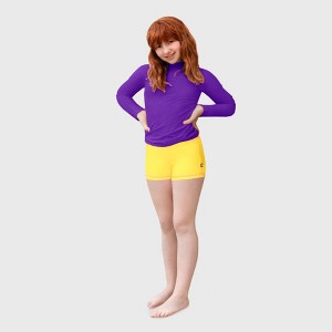 City Threads Girls UPF 50+ Quick-Dry Swim Boy Shorts - USA-Made - 1 of 4
