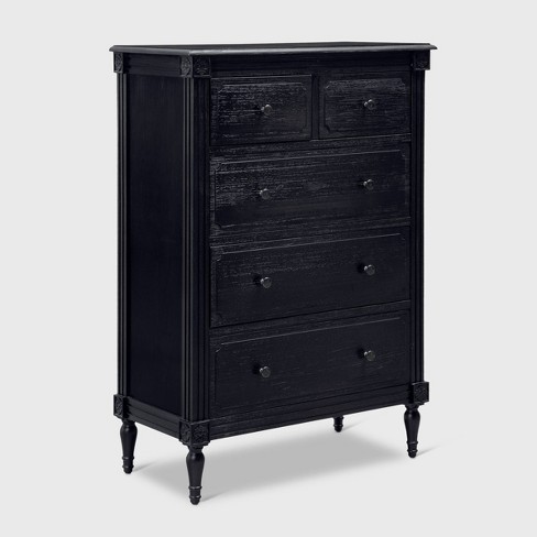 Avignon Tallboy 5 Drawer Chest Vintage Black Finch Target