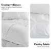 7 Pcs Faux Silk Bedding Set, Solid Color RIAB Royal Style Comforter Set, Tufted Dimensional Design Smooth Edge Comforter with Matching Pillow Cases - 3 of 4