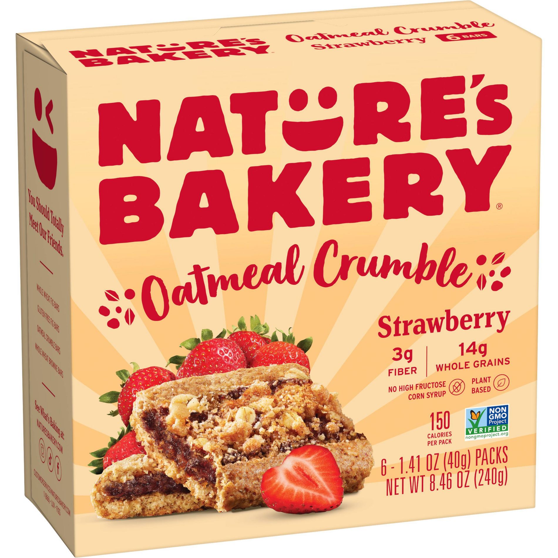 Nature's Bakery Strawberry Oatmeal Crumble Breakfast Bars - 8.46oz/6ct