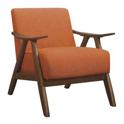 NicBex Polyester Accent Chair,Upholstered Living Room Chairs with Walnut Finish Wood Cushion Backrest,Accent Chairs for Living Room