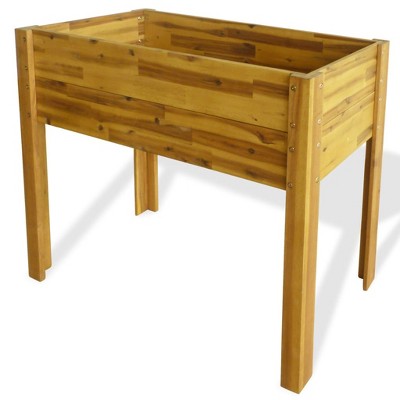 vidaXL Garden Raised Bed Natural Solid acacia wood Medium Durable