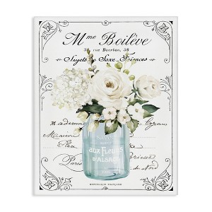 Stupell Industries Vintage Parisian Floral Bouquet White Farmhouse Flowers Canvas Art, 24" x 30" - 1 of 4