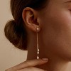 Gold Earrings for Women, 14K Gold Plated Tassel Dangle Earrings for Women Trendy Hypoallergenic Long Chain Earring - 2 of 4