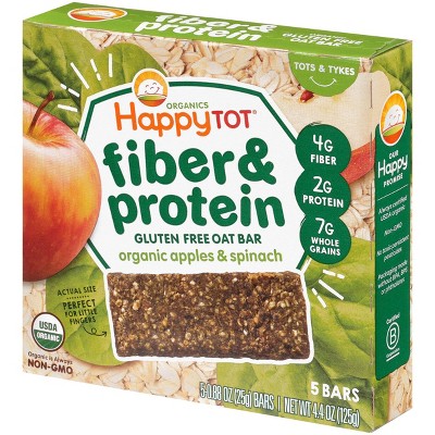 HappyTot Fiber &#38; Protein Organic Apples and Spinach Soft-Baked Oat Bar - 5ct/0.88oz Each_7