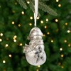 Roman Mosaic Style Snowman Christmas Ornament  - 4" - Silver - 2 of 4