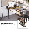 Nost & Host L Shaped Contemporary Home Office Computer Desk with Shelves - 4 of 4