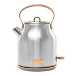 Heritage 1.7L Electric Kettle with Auto Shut-Off and Boil Dry Protection - Steel and Copper
