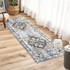 Washable Boho Area Rugs for Living Room Bedroom Vintage Persian Medallion Rug Non Slip Low Pile Carpet - 3 of 4
