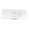 APRILSOUL Bathroom Vanity Sink Top with Three Holes, Ceramic Vanity Sink Top with Overflow, Drop in Bathroom Vessel Sink, Glossy White - 3 of 4