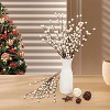 Aoibox 12pcs Artificial White Berry Stems for Christmas Tree Holiday Centerpiece Garland Wreath DIY Winter Floral Decor - 4 of 4