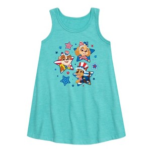 - Paw Patrol - Americana Graphic Sleeveless Aline Dress - 1 of 4