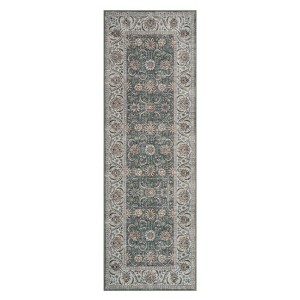 Vintage  Area Rugs Machine Washable Rug Stain Resistant Carpet Non-Slip Low Pile Carpet Mat for Hallway Kitchen Beige - 1 of 4