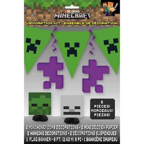 FREE Minecraft Banner & Toppers - Baby Shower Ideas - Themes