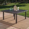 Square Outdoor Patio Table, Weather-Resistant Rattan And Iron Frame, Rattan-Look Design, Campsite Dining Table,square,Brown,64" - 2 of 4
