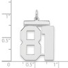 Black Bow Jewelry Sterling Silver, Athletic Collection, Large Polished Number 81 Pendant - 2 of 3