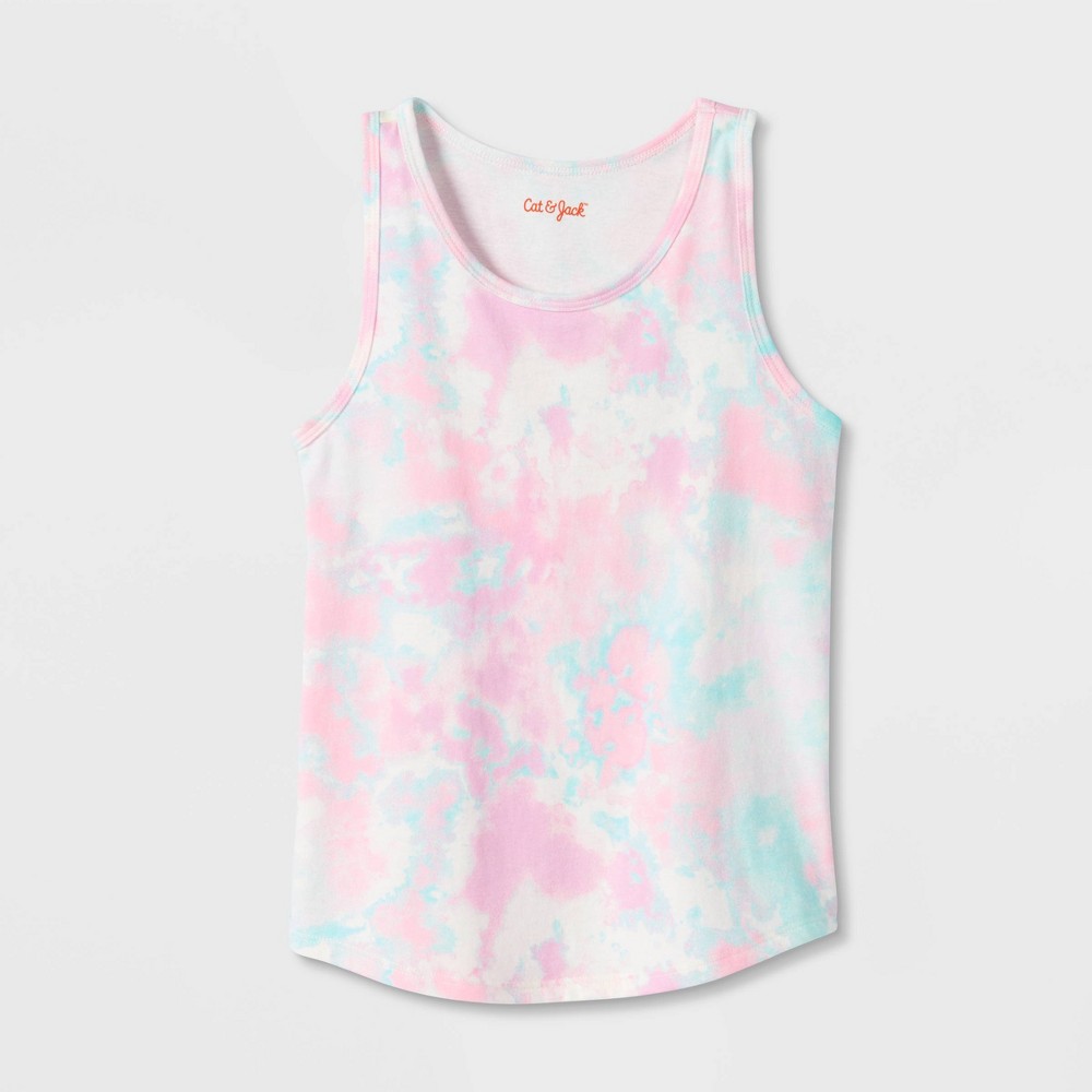 Girls' Printed Tie-Dye Tank Top - Cat & Jack Purple M