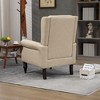 Ridstar Upholstered Modern Soft Accent & Armchair With Solid Wood Leg For Drawing Room,Study Room And Bedroom - 3 of 4