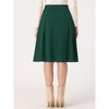INSPIRE CHIC Women's Belted Waist Casual Knee Length Pleated A-Line Skirt - 4 of 4