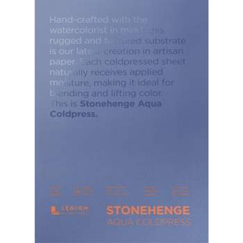 Stonehenge Aqua Block Coldpress Pad 7"X10" 15 Sheets/Pkg-White 140lb