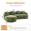 98.8" L-Shaped Chenille Sectional Sofa, 3-Seater Modular Couch with Curved Chaise, No Assembly for Living Room Apartment-3irtyhousy - 4 of 4