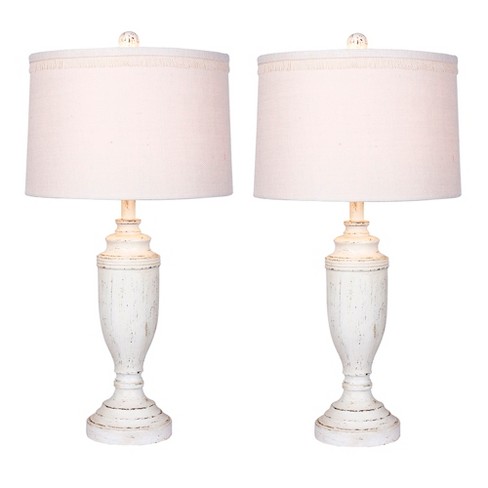 Distressed Formal Resin Table Lamps, Formal Table Lamps