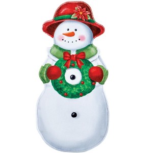 Collections Etc Christmas Snowman Hanging Kitchen Towel - 1 of 3