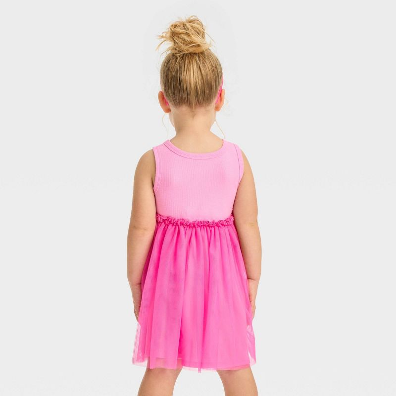 Toddler Girls' Barbie Skater Dress - Pink, 2 of 4