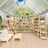 Polycarbonate Walk-in Greenhouse with Aluminum Frame, Lockable Door and Adjustable Roof Vent,Green Houses for Outside Garden Backyard 8*10FT - 4 of 4