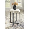 Signature Design by Ashley Contemporary Crewridge Accent Table  Black/Cream - 2 of 4