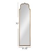 Storied Home Arched Floor Length Metal Framed Wall Mirror Antique Goldleaf: 70 Inch Rectangular Design, No Assembly Required - 3 of 4
