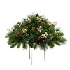 HGTV 18" Pre-lit Glittered Crestwood Spruce Mini Artificial Pot Filler with Clear Lights: Indoor/Outdoor, LED, Battery-Powered - 3 of 4