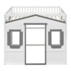 PAGED Twin Size Loft Bed with Under-bed Space, Wooden Bed Frame with Windows, Ladder and Guardrail, Modern Bunk Bed for Boy and Girl - 4 of 4