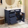 Akoasm 36 in. W Modern Single Sink Bathroom Vanity with 2 Drawers and a Tip-out Drawer-Blue - 4 of 4