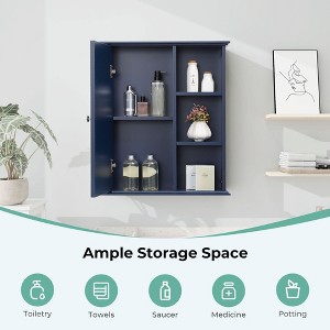 Aghana Digitals 23.6" MDF Bathroom Wall Cabinet with Soft-Closing Hinges - Versatile Storage for - 1 of 2