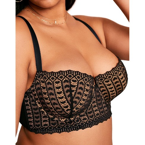 Adore Me Women's Nymphadora Balconette Bra 40dd / Jet Black. : Target