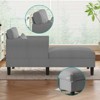 Mjkone 37'' Ice Velvet Chaise Lounge Sofa Couch - 2 of 4