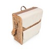 Picnic Time Corsica Grande Wine and Cheese Basket Backpack Beige Canvas - 2 of 4