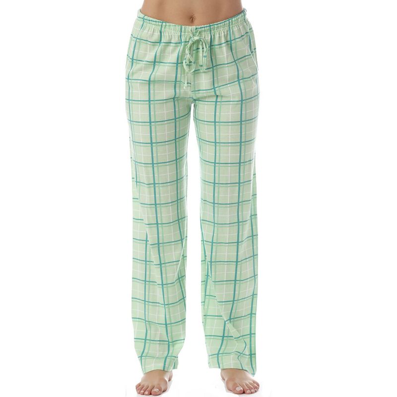 Just Love Womens Plaid Knit Jersey Pajama Pants - 100% Cotton PJs, 1 of 4