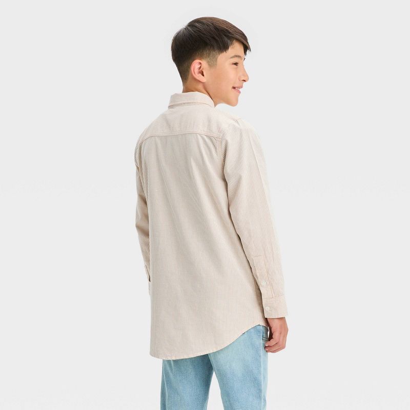 Boys' Oxford Striped Long Sleeve Button-Down Shirt - art class™, 3 of 5