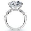 Pompeii3 Certified 5 1/2Ct Muse Cushion Diamond Engagement Ring 14k Gold or Pt Lab Created - 2 of 4