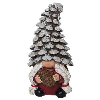 Transpac Resin 5.5 in. Brown Chrnistmas Pinecone Gnome Figurine
