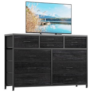 Dresser for Bedroom TV Stand for 55” TV, Entertainment Center with 10 Drawers - 1 of 4