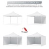 10 x 10 Pop Up Canopy Tent, Heavy Duty Outdoor Canopy with 3 Removable Sidewalls Wheeled Carry Bag, Stakes and Nails - 4 of 4