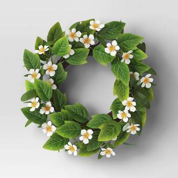 12" Spring Floral Wreath - Threshold™