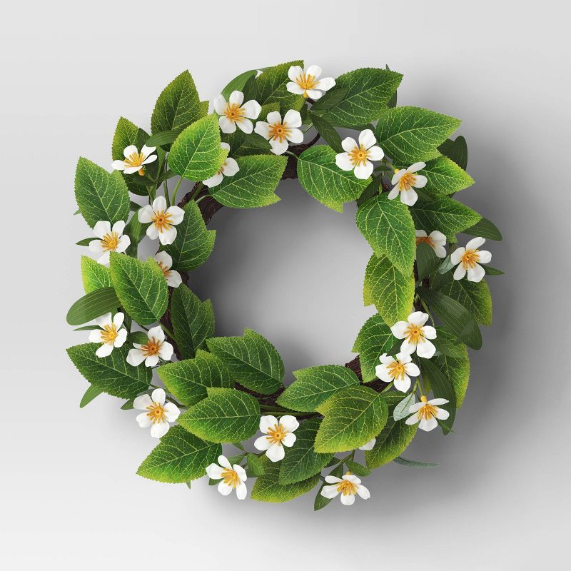 12&#34; Spring Floral Wreath - Threshold&#8482;, 1 of 5