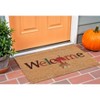 HomeRoots 17" X 29" Natural And Orange Fall Leaves Welcome Coir Outdoor Door Mat - 2 of 4
