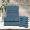 Ribbed Cotton Highly Absorbent Medium Weight 12 Piece Assorted Towel Set by Blue Nile Mills - image 2 of 4