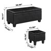 Dsvimoy Accent Chair Storage Ottoman Bench Tufted Multi Functional for Living Room Entryway, Black, 39"*17"*15" - 3 of 4