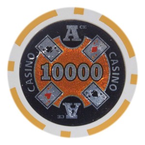 Slickblue 14-Gram Clay Composite Poker Chips 25-Pack, Laser Inlay, Casino Game Chips, Multicolor, $1-$25K - 1 of 3